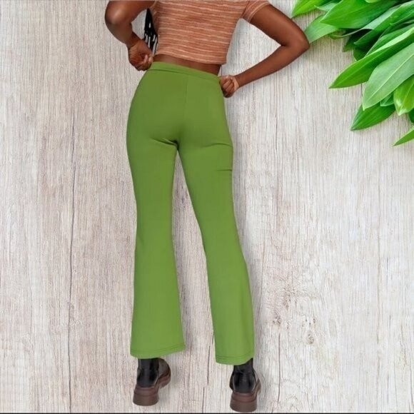 Urban Outfitters Aliya Low Rise Ponte Pant in Green 0 - Picture 3 of 5